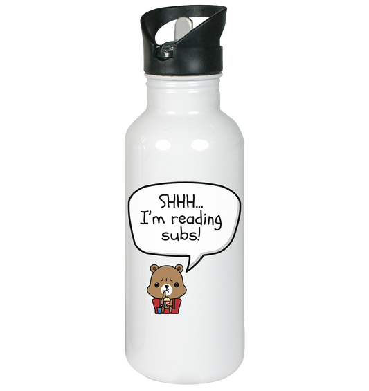 SHHH.. I'M READING SUBS! - Stainless steel water bottle