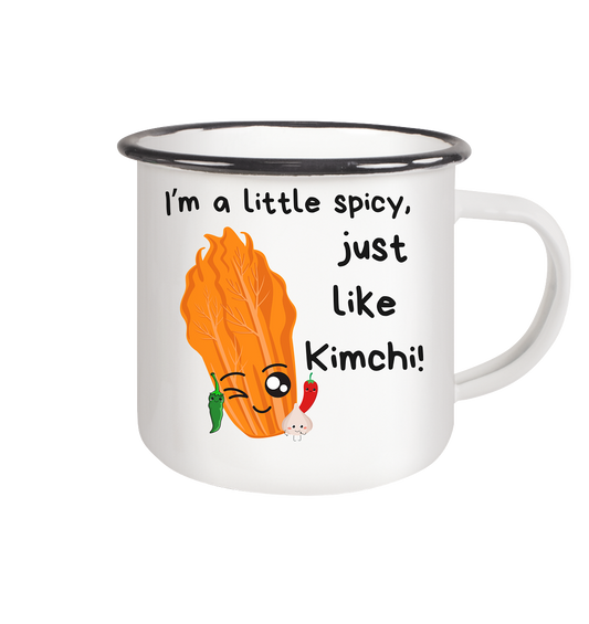 SPICY LIKE KIMCHI - Emaille Tasse (Black)