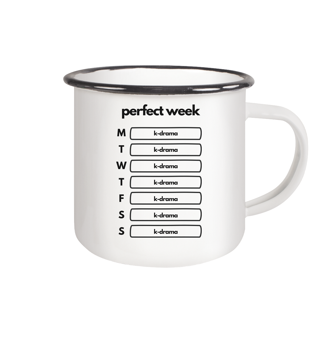 K-Drama Week - Enamel Mug (Black)