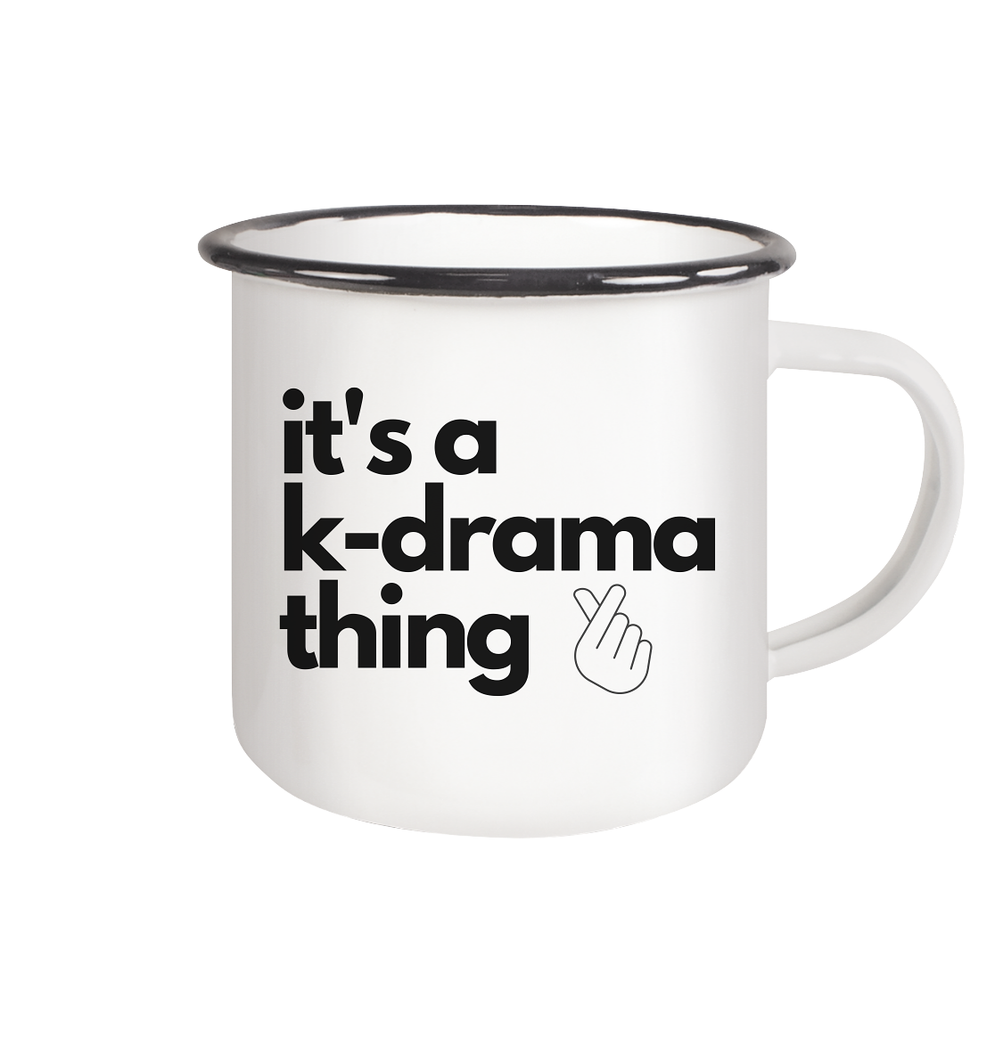 It's a K-Drama Thing - Enamel Mug (Black)