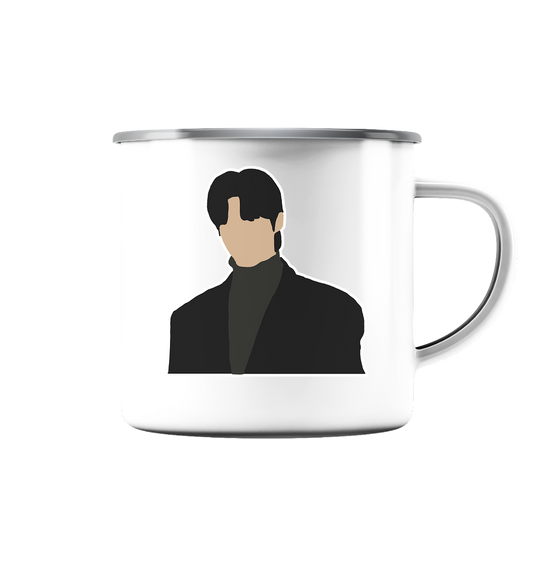 Lovely Runner - Byeon Woo-seok - Ryoo Seon-jae - 1 - Emaille Tasse (Silber)