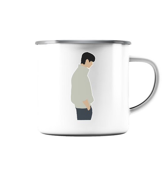 Lovely Runner - Byeon Woo-seok - Ryoo Seon-jae - 2 - Emaille Tasse (Silber)