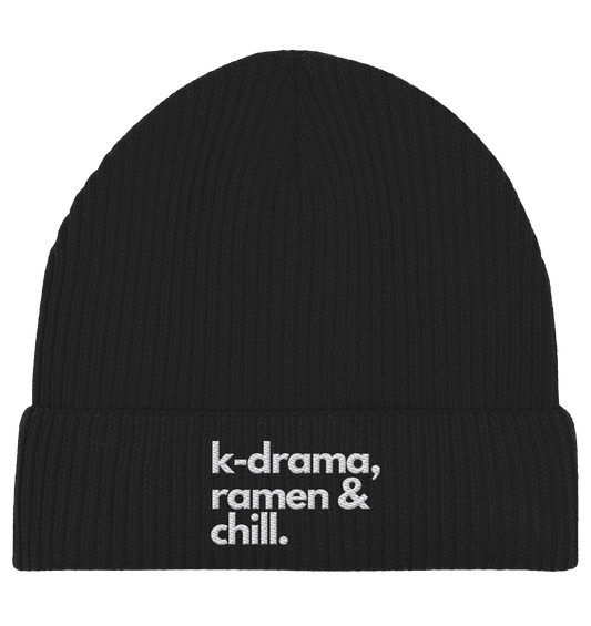 K-Drama, Ramen &amp; Chill- Stick - Organic Fisherman Beanie