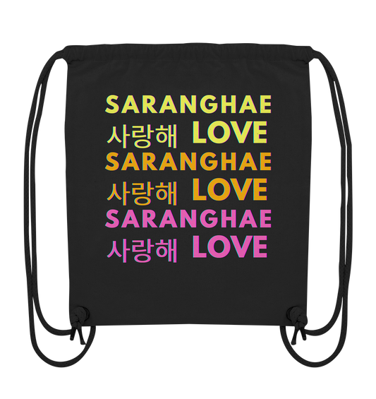 SARANGHAE LOVE NEON - Organic Gym-Bag