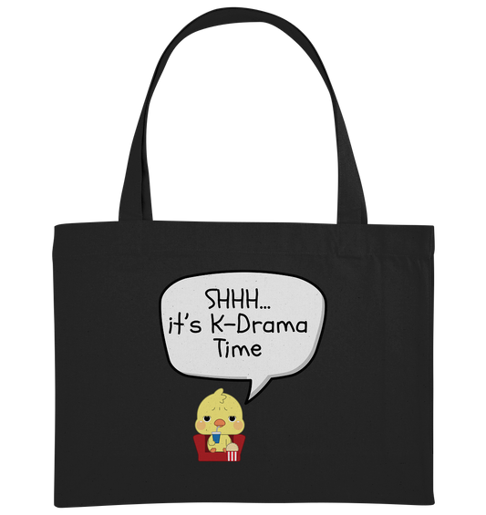 SHHH... IT'S K-DRAMA TIME - Organic Shopping Bag