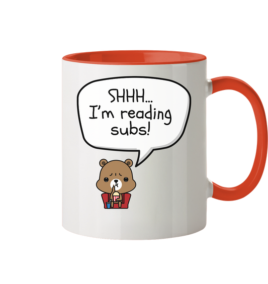 SHHH..I'M READING SUBS! - Two-tone cup